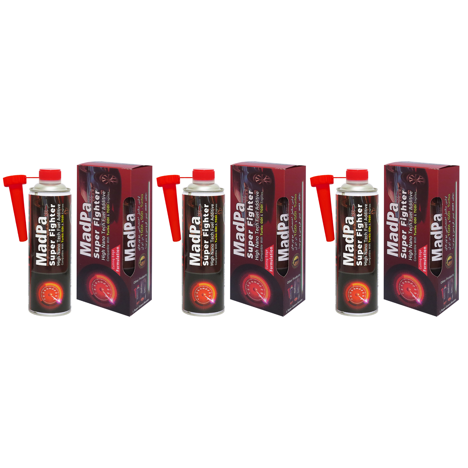 مکمل سوخت مدپاتکس مدل سوپر فایتر نیو حجم 480 میلی لیتر بسته ۳ عددی (بدون MMT)