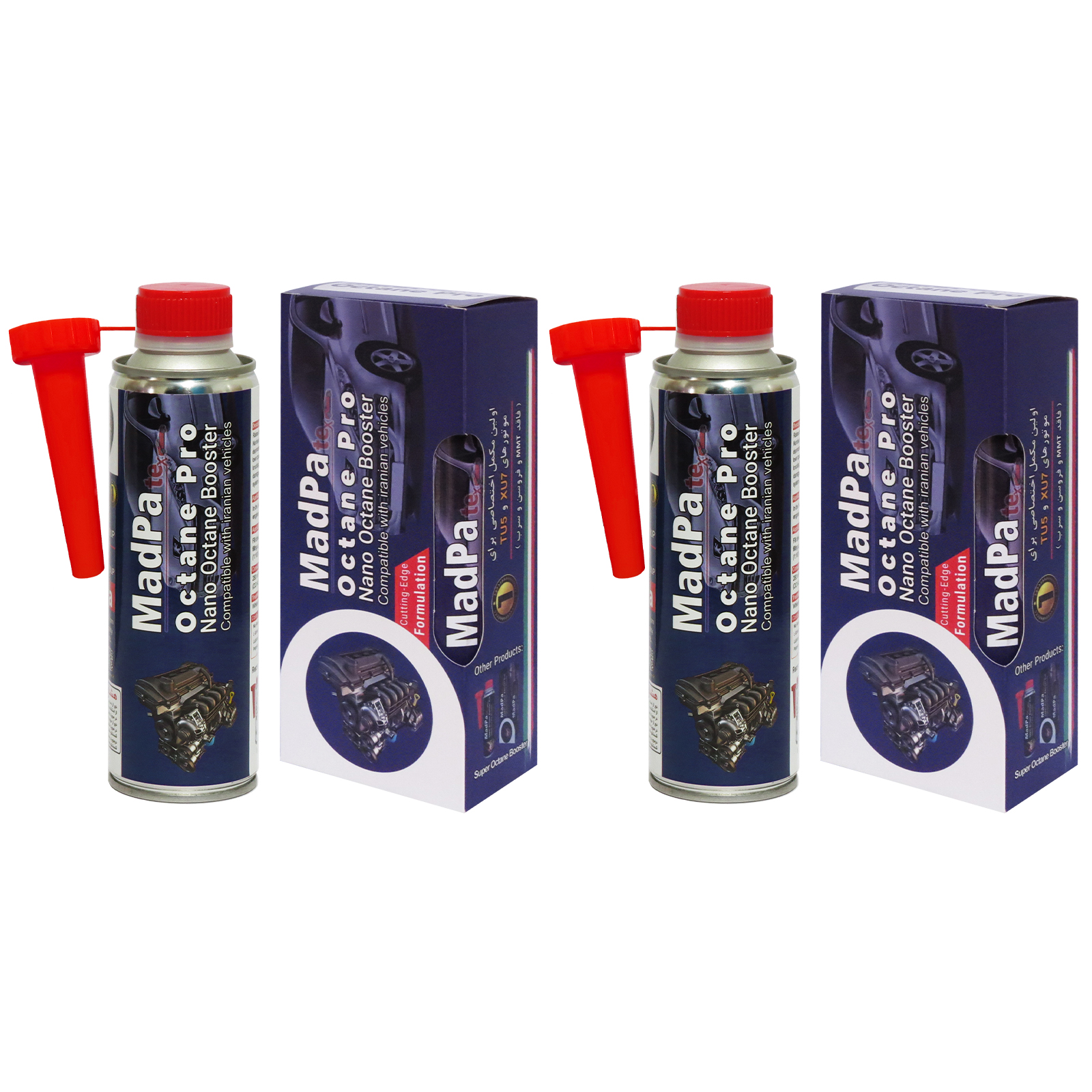 مکمل سوخت مدپاتکس مدل اکتان پرو حجم 280 میلی لیتر بسته ۲ عددی (بدون MMT)