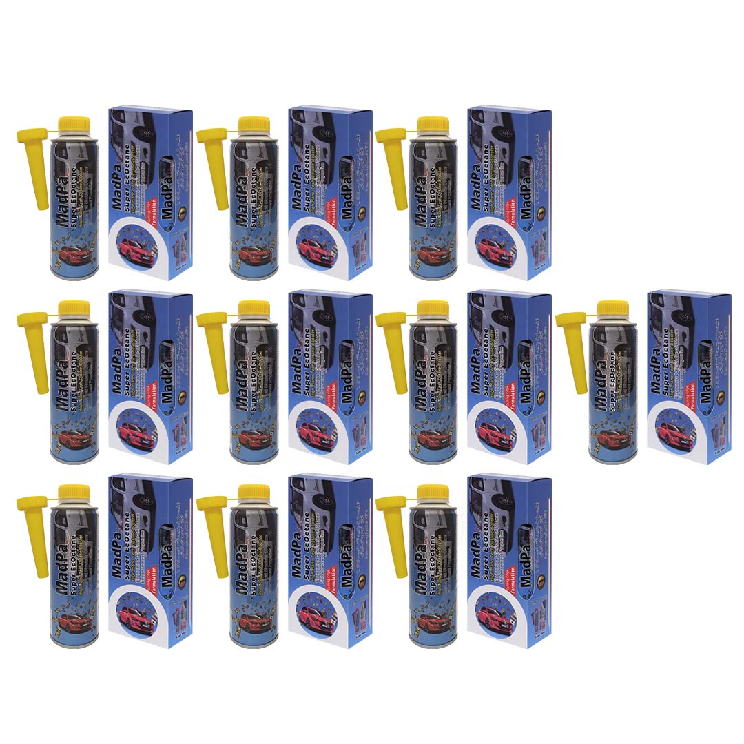 مکمل بنزین سوپر اکوکتان (مدپاتکس آبی کمرنگ) حجم 280 میلی لیتر بسته 10 عددی (بدون MMT)