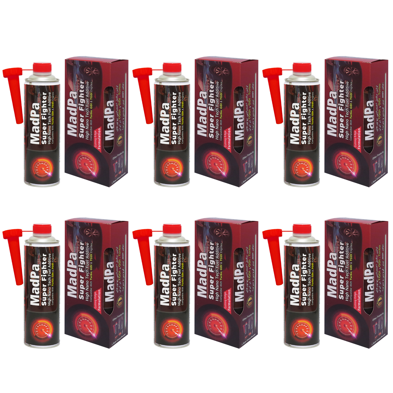 مکمل سوخت مدپاتکس مدل سوپر فایتر نیو حجم 480 میلی لیتر بسته ۶ عددی (بدون MMT)